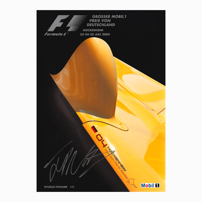 Programme - 2004 German Grand Prix Signed