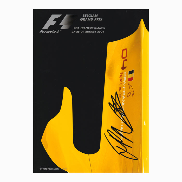 Programme - 2004 Belgian Grand Prix Signed JPM