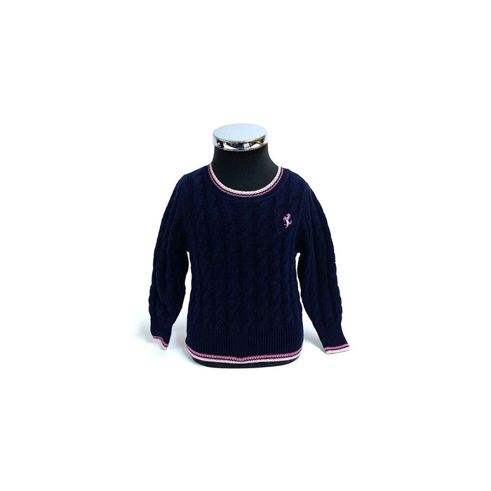 Ferrari Kids Girls Woollen Neck Jumper Navy REDUCED