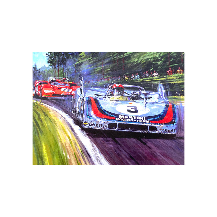 Nurburgring 1000kms 1971 by Nicholas Watts - Greetings Card NWC033