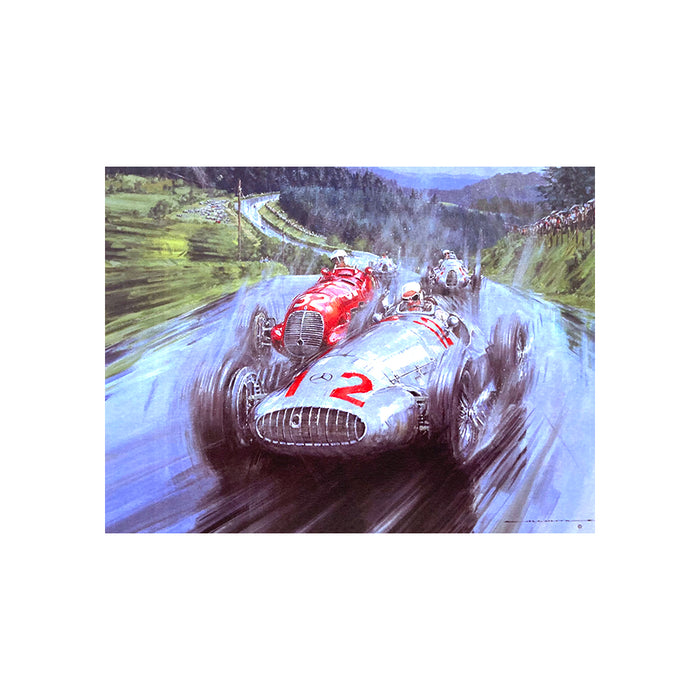 Rainmaster German GP 1939 by Nicholas Watts - Greetings Card NWC052