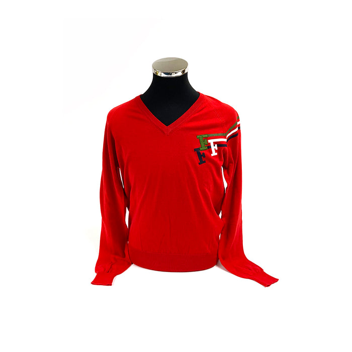 Ferrari V-Neck Red Jumper REDUCED