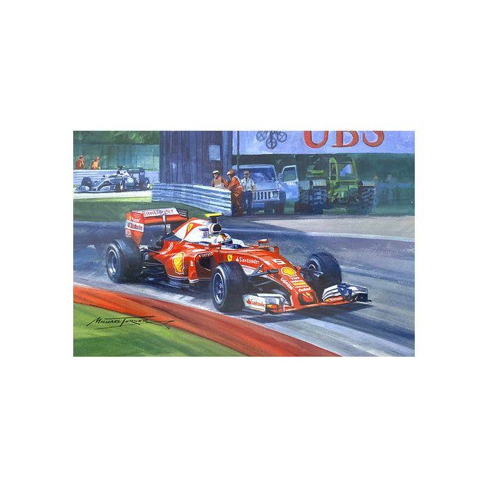 2016 Italian Grand Prix by Michael Turner - Greetings Card MTC244