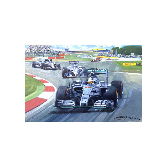 2015 British Grand Prix by Michael Turner - Greetings Card MTC237