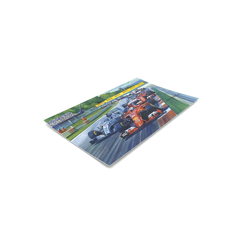 2015 Hungarian Grand Prix by Michael Turner - Greetings Card MTC238