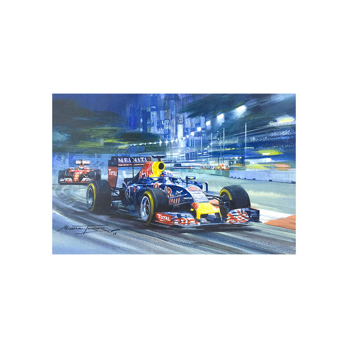 2015 Singapore Grand Prix by Michael Turner - Greetings Card MTC241