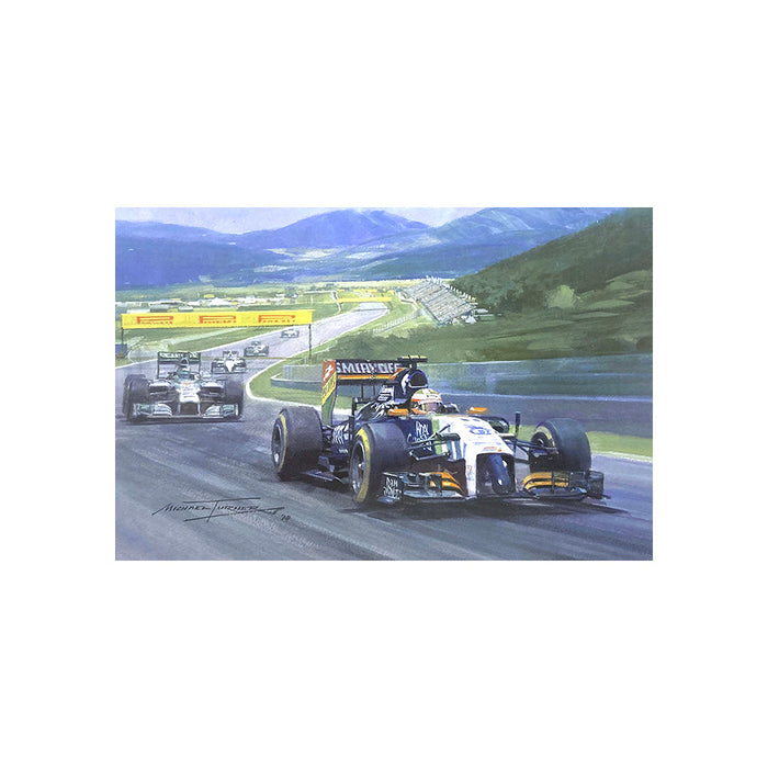 2014 Austrian Grand Prix by Michael Turner - Greetings Card MTC236