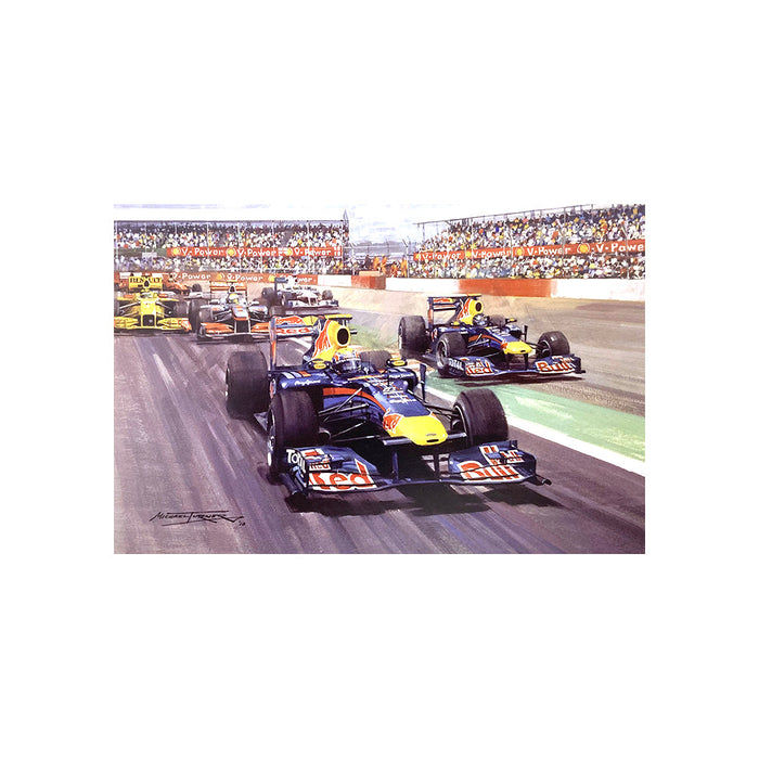 2010 British Grand Prix by Michael Turner - Greetings Card MTC212