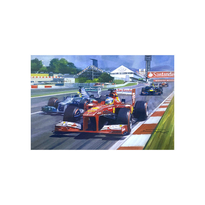 2013 Spanish Grand Prix by Michael Turner - Greetings Card MTC229