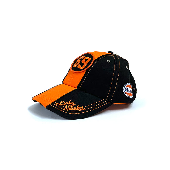 Black & Orange 69 Gulf Cap