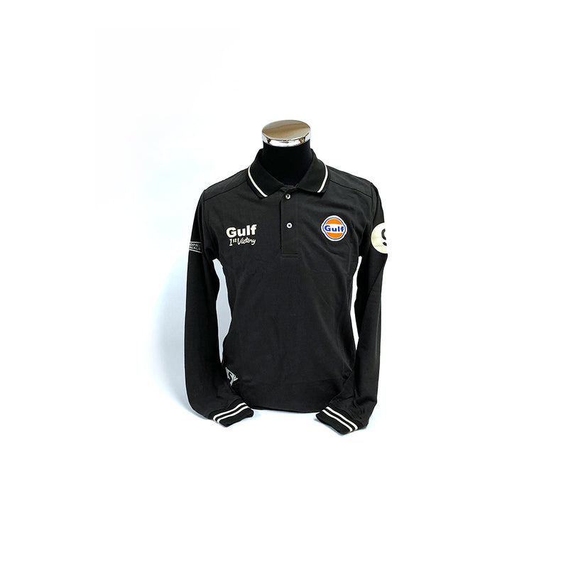 Gulf Vintage L/S Polo Anthracite