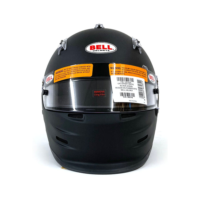 bell gp3 sport helmet K1 Multi-Use Kart | Auto Racing - Snell SA2025, Snell SA2025 | White Double Screen Anti Fog (DSAF) visor Bell GP3 Sport Matte Black