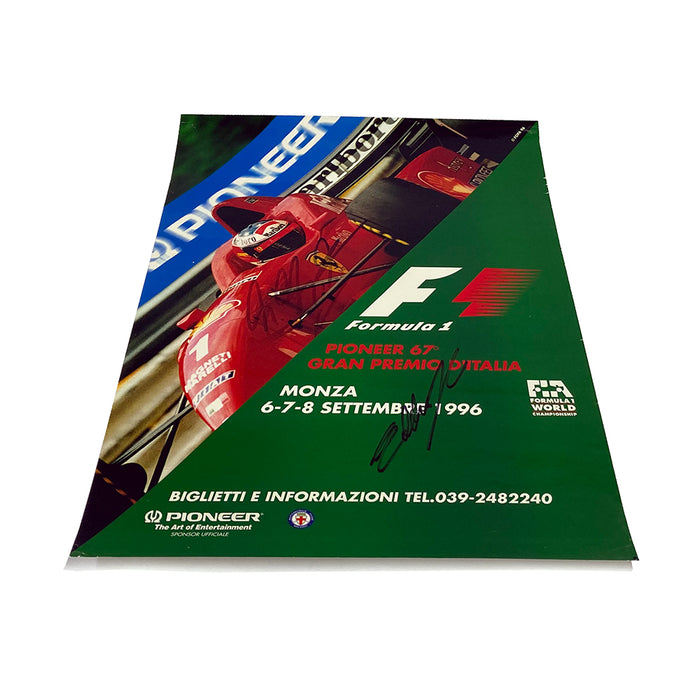 Monza F1 1996 Poster Signed Schumacher & Irvine