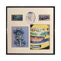 Ayrton Senna Signed Montage Framed