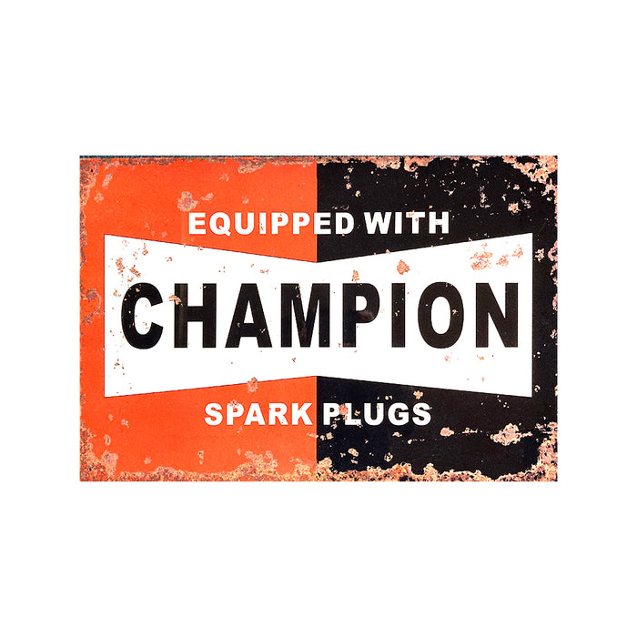 Champion Spark Plugs Metal Sign