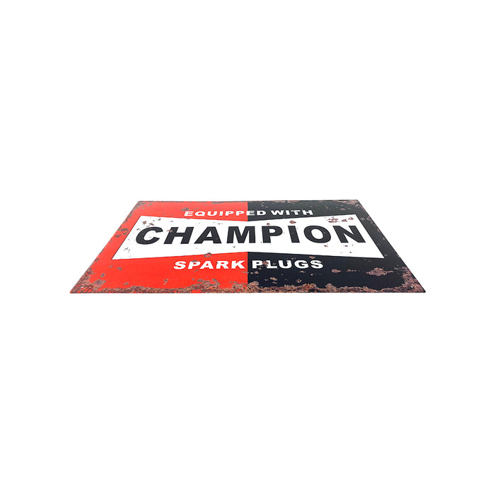 Champion Spark Plugs Metal Sign