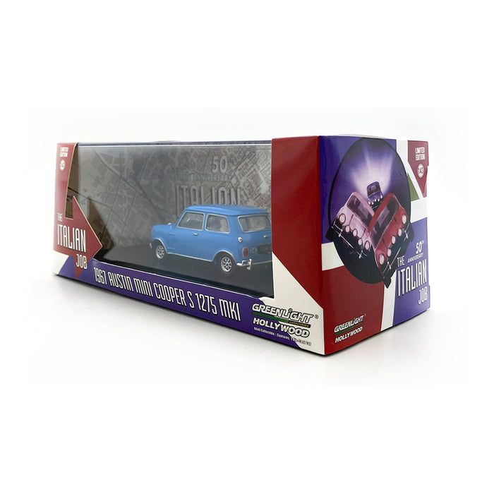 Greenlight 1/43 1967 Austin Mini Cooper Blue The Italian Job