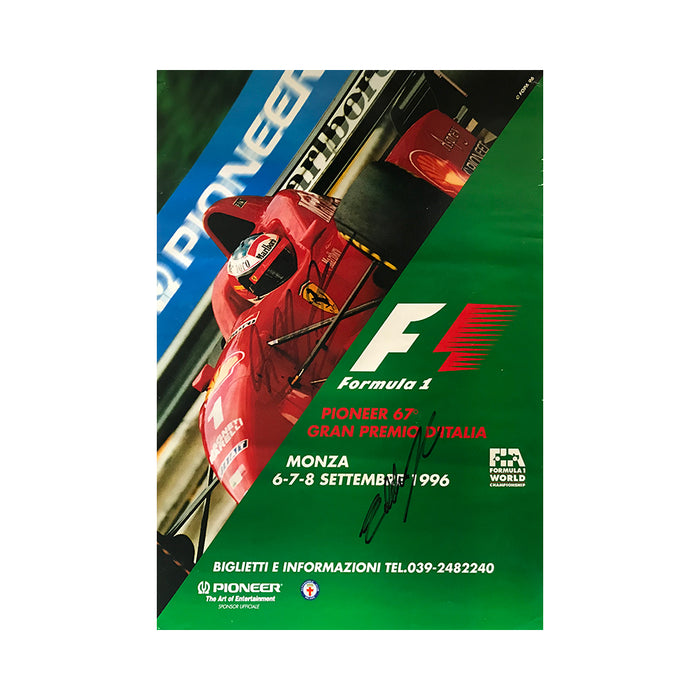 Monza F1 1996 Poster Signed Schumacher & Irvine