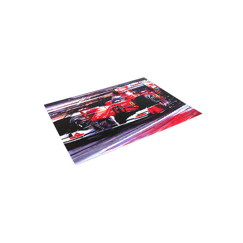 Alonso Ferrari F10 by Nicholas Watts - Greetings Card NWC088