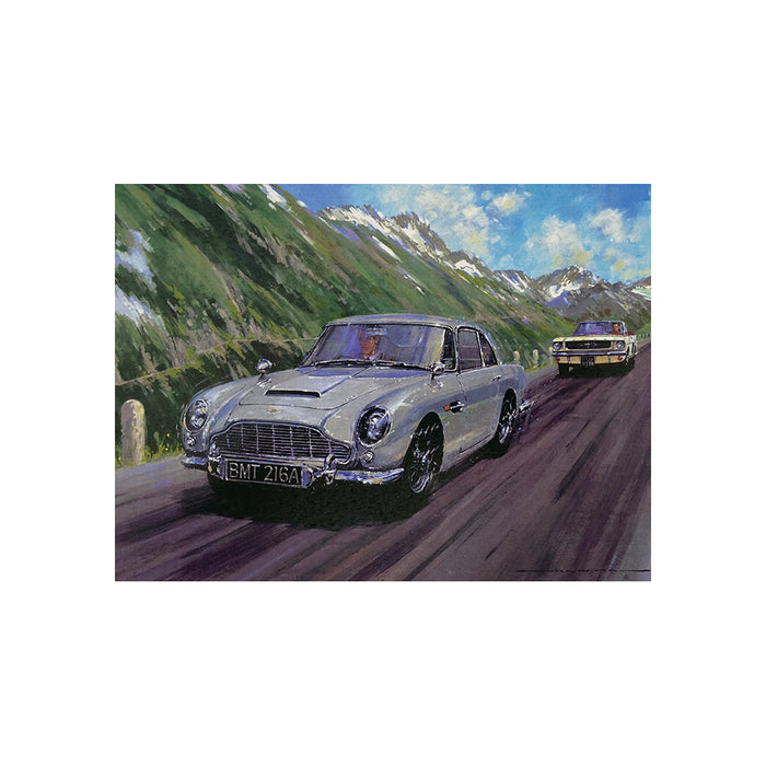 In Pursuit of Goldfinger by Nicholas Watts - Greetings Card NWC108