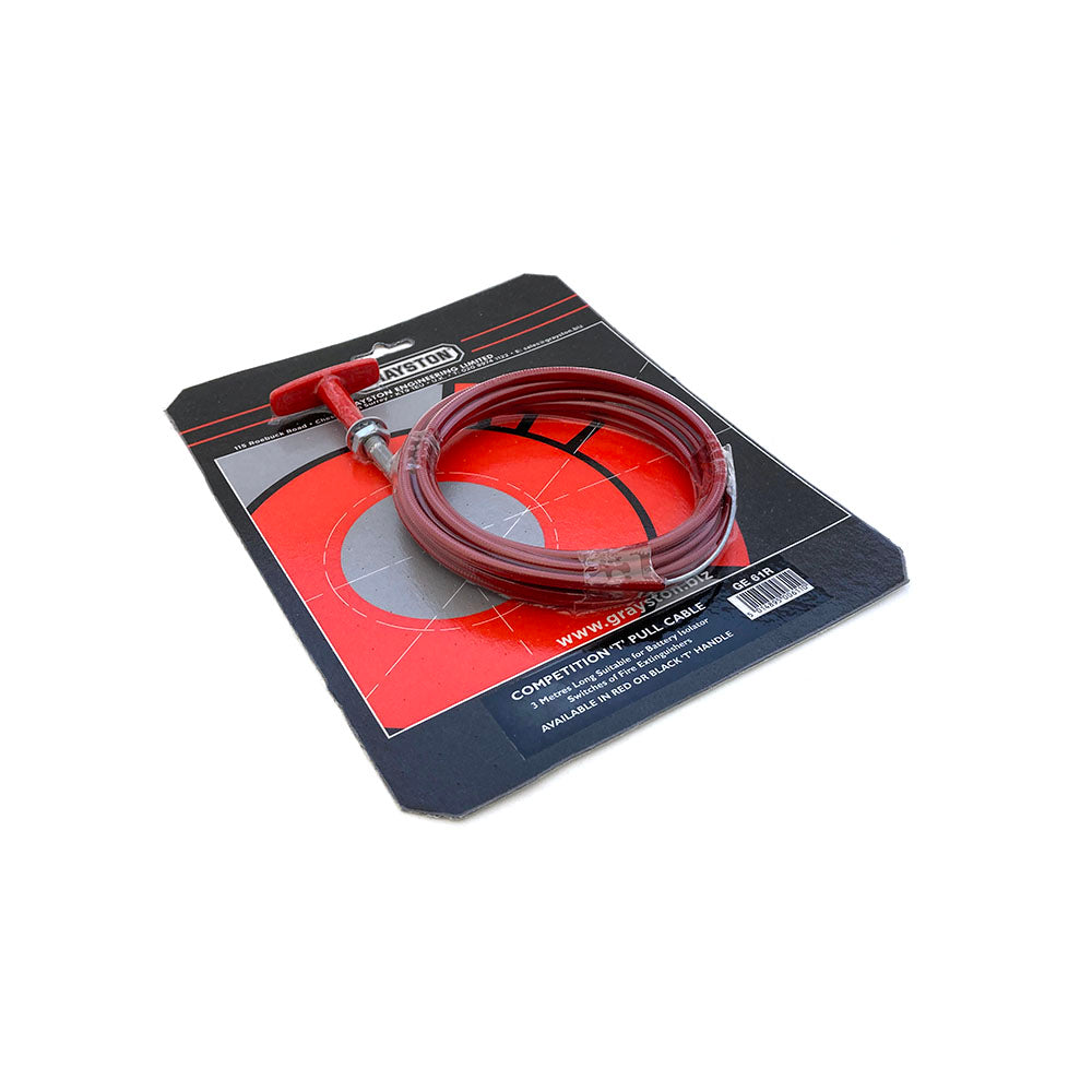 Grayston Competition T Handle Pull Cable Red — Alex Reade Motorsport