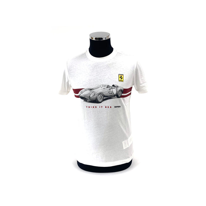 Ferrari Think It Red T-Shirt Off-White REDUCED