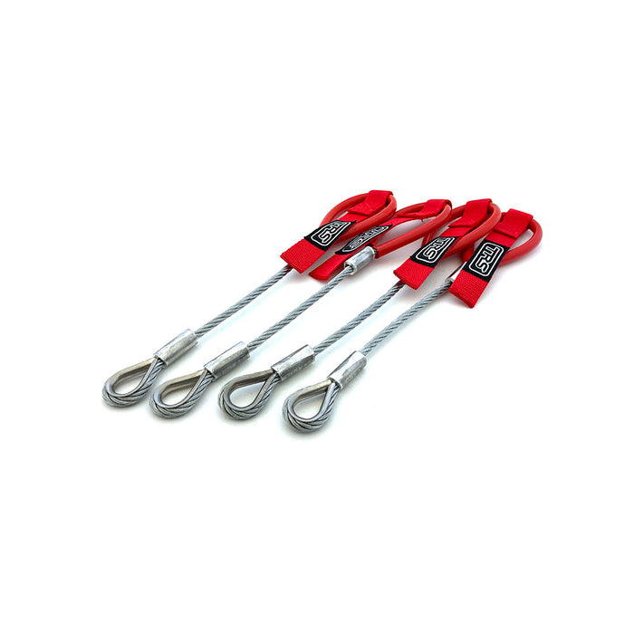 TRS Wire Tow Strap Set of 4 Red