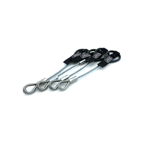 TRS Wire Tow Strap Set of 4 Black