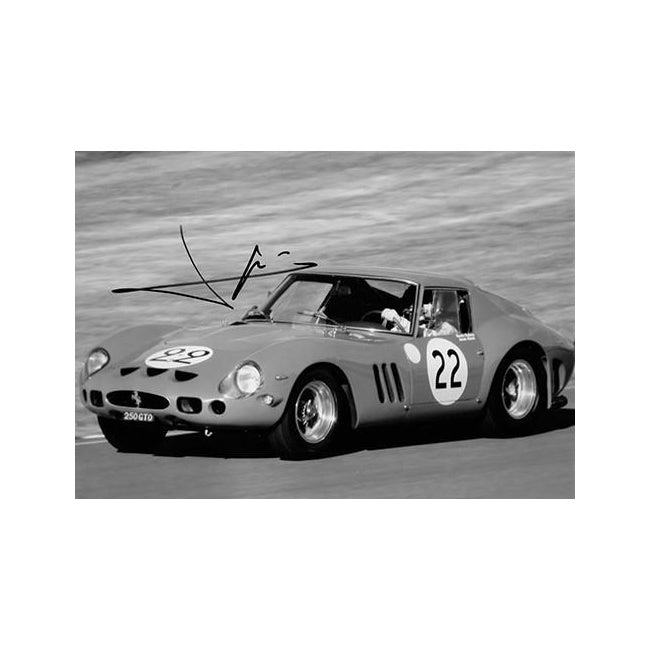 Signed Photograph - Jean Alesi 250 GTO MEM818