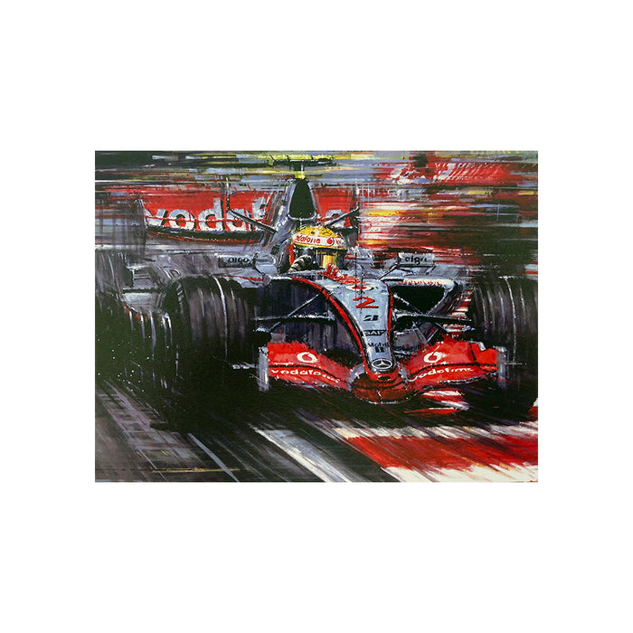 Lewis Hamilton 2007 by Nicholas Watts - Greetings Card NWC034