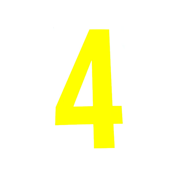 High Vis Yellow Race Numbers