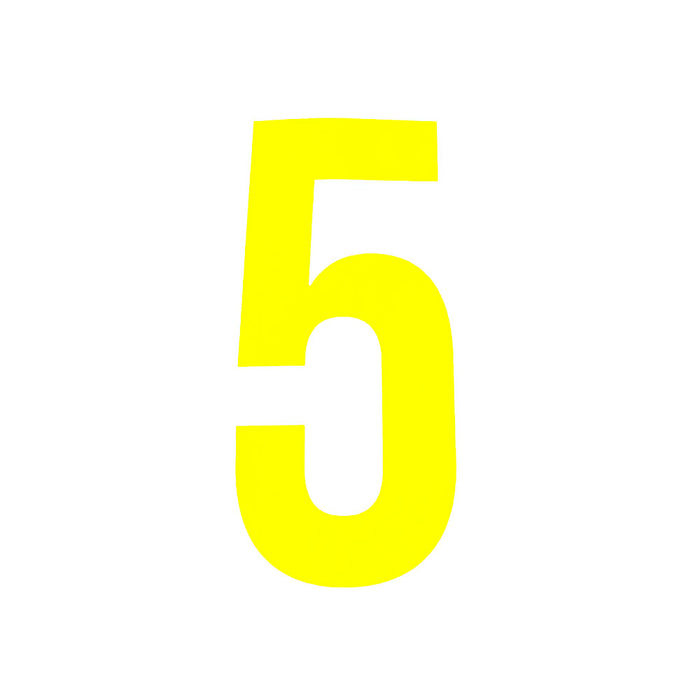 3 Yellow Racing Number High Vis Yellow Race Numbers — Alex Reade Motorsport