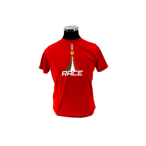 Ferrari Tricolor Shield Race T-Shirt Red REDUCED