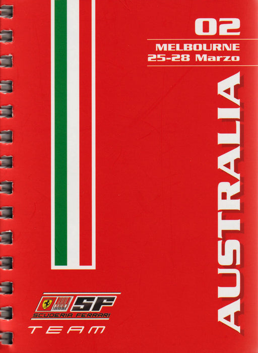 Scuderia Ferrari 2010 Grand Prix Logistics Notebook