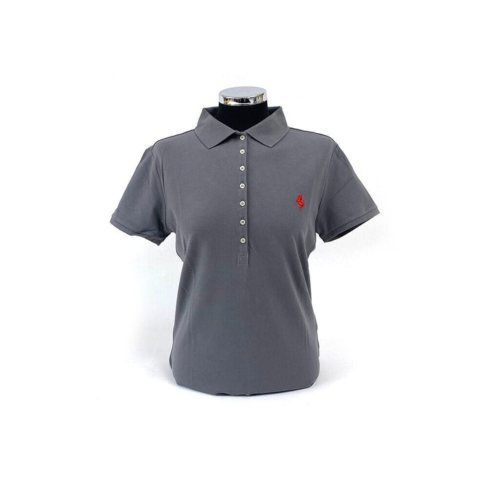 Ferrari Ladies Classic Polo Shirt Grey REDUCED