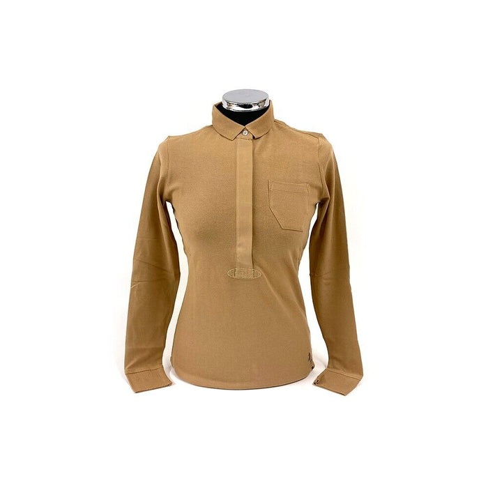 Ferrari Ladies L/S Piquet Polo Beige REDUCED